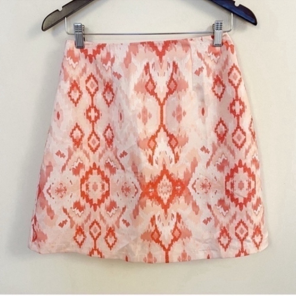 Anthropologie x Hutch Kasi Jacquard Mini Skirt Size 4 Pink Lined NEW MSRP $128